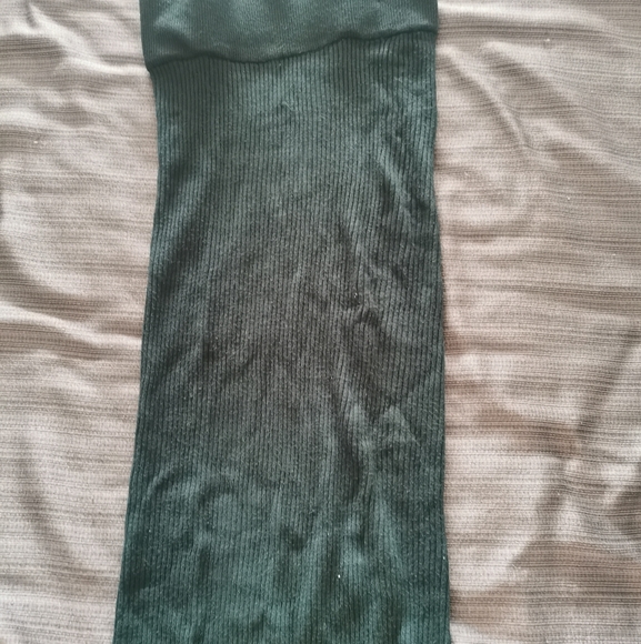 Green ribbed pencil skirt - Picture 3 of 3